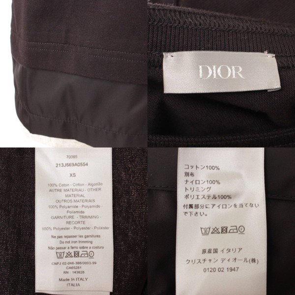 ディオール(Dior) サカイ コラボ 21AW ドッキング Tシャツ トップス 213J669A0554 ブラック XS 中古 通販 retro  レトロ