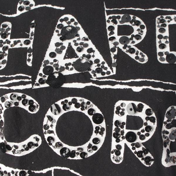 ディオール DIOR ガリアーノ期 ハードコア スパンコール 半袖 カットソー Tシャツ ブラック 40 中古 通販 retro レトロ