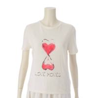 LOVE MOVES コットン 半袖 カットソー Tシャツ 143T12A4466 アイボリー XS