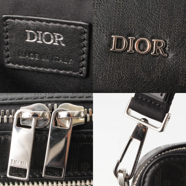 ディオール(DIOR) オブリーク サファリ ショルダーポーチ オブリーク ギャラクシー レザー ブラック 中古 通販 retro レトロ