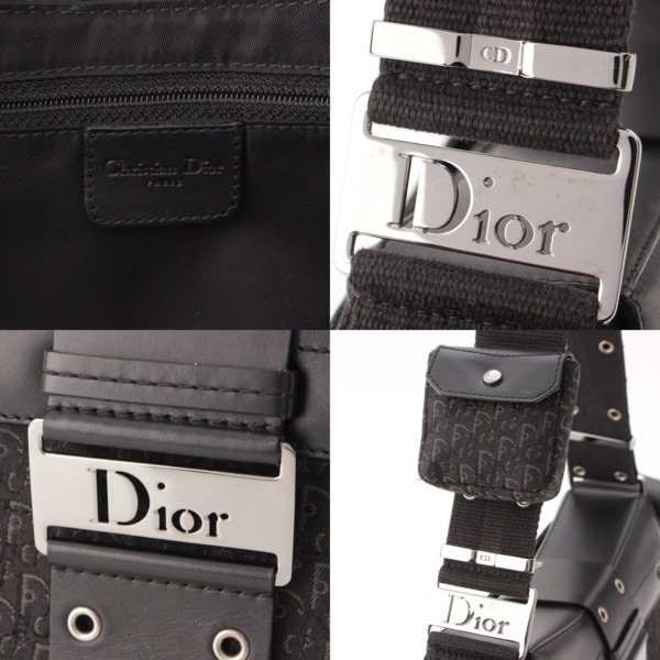 先行SALE】ディオール DIOR ロゴ トロッター ストリートシック 取り外しポーチ ワンショルダーバッグ ブラック 中古 通販 retro レトロ