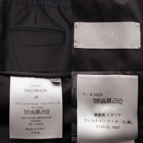 ディオール DIOR メンズ ウール トラックパンツ 733C139E3226 ブラック 48 中古 通販 retro レトロ