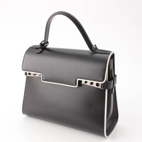 デルヴォー Delvaux タンペートMM イリュージョン ボックスカーフ 2way ハンドバッグ ブラック 中古 通販 retro レトロ