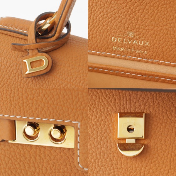 デルヴォー Delvaux タンペートPM クリスピーカーフ ゴールド金具 2wayハンドバッグ ヴェジタル ブラウン 中古 通販 retro レトロ