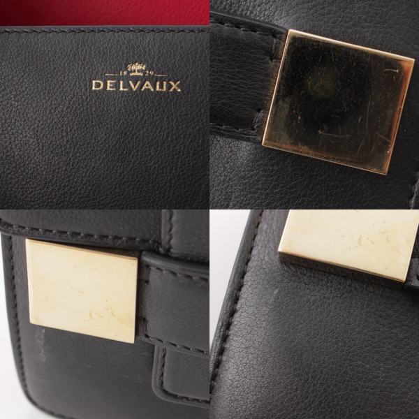 デルヴォー Delvaux マダム ミニ レザー ショルダーバッグ ブラック×ワインレッド 中古 通販 retro レトロ