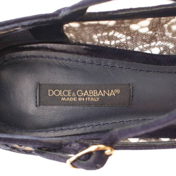 ドルチェ&ガッバーナ(Dolce&Gabbana) レース スエード ポインテッド