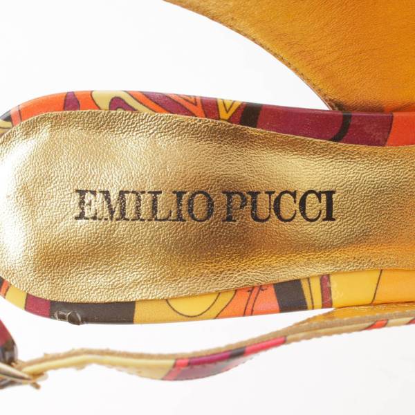 エミリオプッチ Emilio Pucci パテント スリングバック オープントゥ