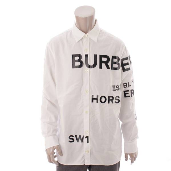 最高級のスーパー BURBERRY ホースフェリープリントシャツ 未使用品 