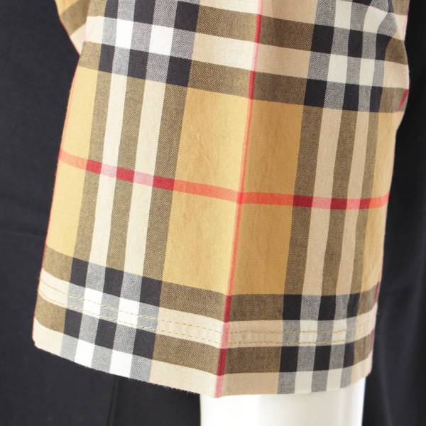 バーバリー ロンドン(Burberry London) チェック 袖切替 Tシャツ