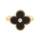 オニキス ダイヤ フラワーモチーフ リング 宝石 ジュエリー 指輪 K18 4.6g D0.03 10号