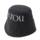 パトゥ ロゴプリント キャンバス バケットハット 帽子 ブラック×ホワイト XS-S