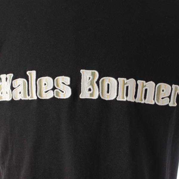 その他() wales bonner ウェールズボナー メンズ ロゴ コットン カットソー Tシャツ ブラック S 中古 通販 retro レトロ