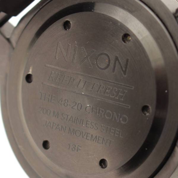 その他() NIXON ニクソン 48-20 CHRONO クロノグラフ 腕時計 ブラック 電池交換済 中古 通販 retro レトロ