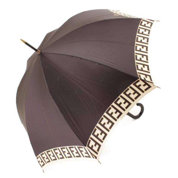 フェンディ(Fendi) FFロゴ ズッカ 長傘 雨傘 雨具 ブラック 中古 通販