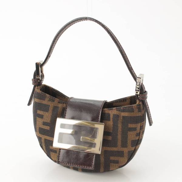 フェンディ Fendi ズッカ キャンバス ミニクロワッサン ポーチ 26673 ...