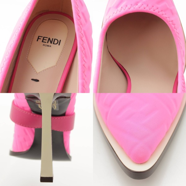 フェンディ Fendi プリンツ オン ニッキーミナージュ ベルト付き ハイヒール パンプス ピンク 37 1/2 中古 通販 retro レトロ