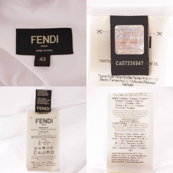 フェンディ(Fendi) メンズ 21SS ロゴ切替 シャツ FS0808ADUYF0QA0
