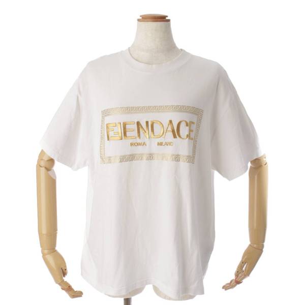 フェンディ(Fendi) ヴェルサーチ 22SS FENDACE 刺繍 Tシャツ トップス ...