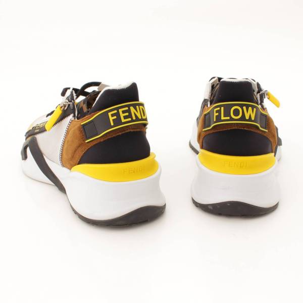 フェンディ(Fendi) Flow サイドジップ ローカット ロゴ スニーカー 