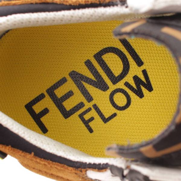 フェンディ(Fendi) Flow サイドジップ ローカット ロゴ スニーカー
