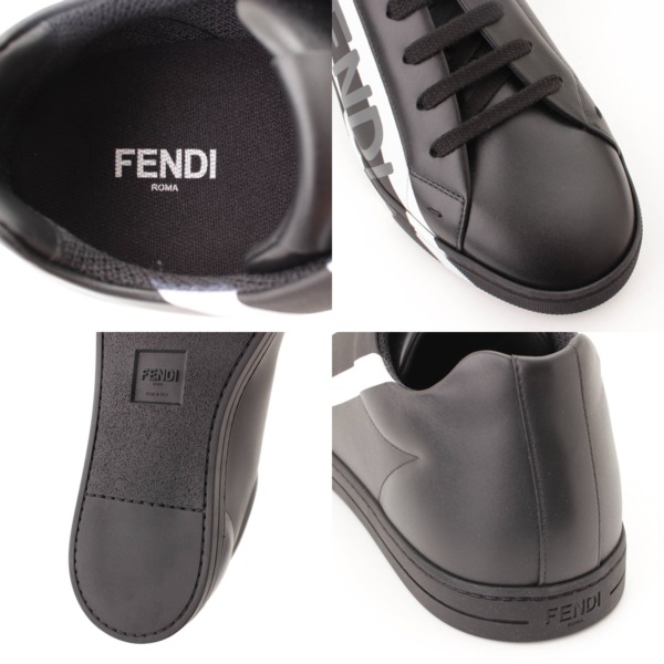 最大91％オフ！ FENDI フェンディ 7E1380 AD7N レザー ローカット ロゴ