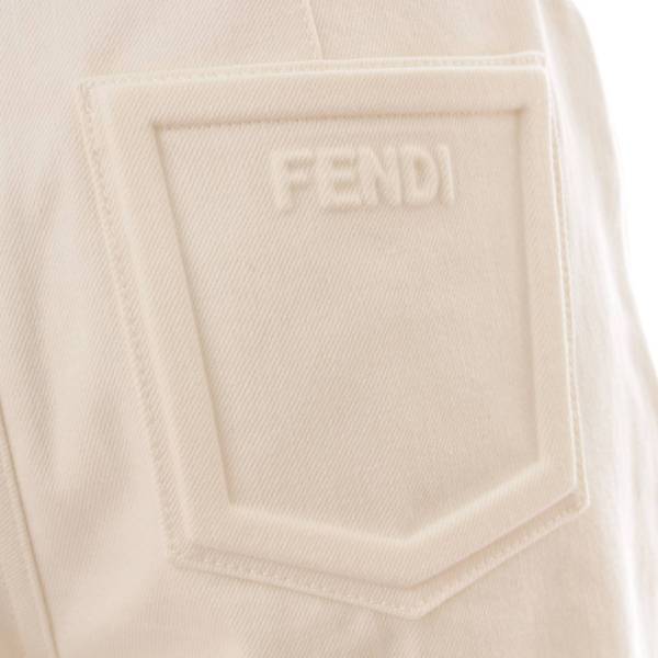 フェンディ(Fendi) 20年 BERMUDAS コットン デニム ショートパンツ FLP623 ホワイト 36 中古 通販 retro レトロ
