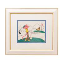 フレッツ・フレレング『ピンクパンサーのゴルフリンク』希少なセル画アート・絵画