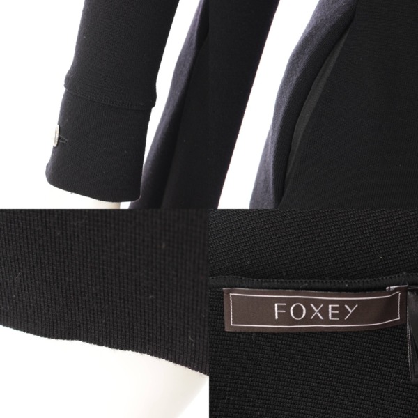 フォクシー(Foxey) Knit Dress Marion 襟付き ニットワンピース