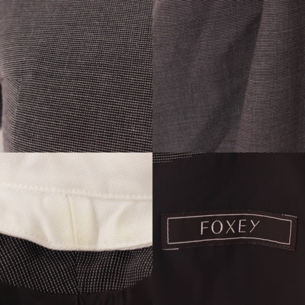 フォクシー(Foxey) Belle flare 半袖 襟付き ワンピース ドレス 40195
