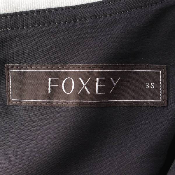 フォクシー Foxey ミラネーゼ 襟付き ウール ワンピース ドレス