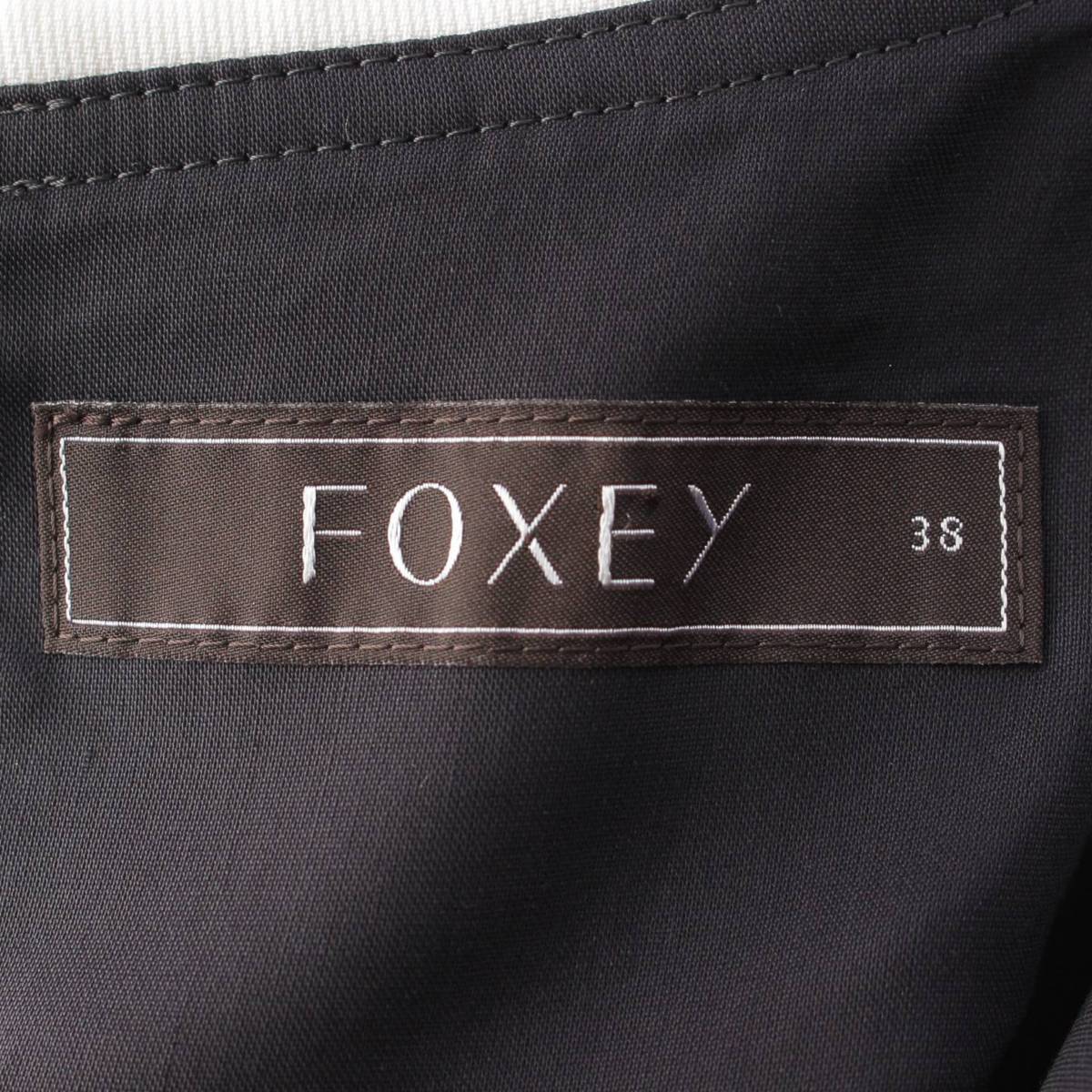 フォクシー Foxey ミラネーゼ 襟付き ウール ワンピース ドレス 26588 ...