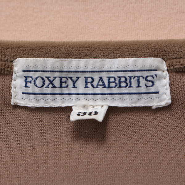 フォクシー(foxey) RABBITS ベロア コンビトップス ブラウン×ピンク 38