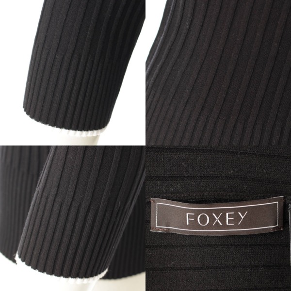 フォクシー(Foxey) リブニット トップス セーター 39201 ブラック 38 ...