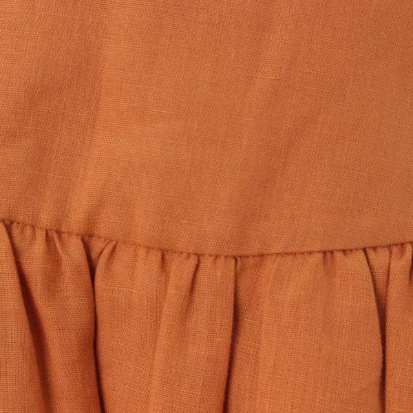 フォクシー(Foxey) 18年 リネン ギャザー スカート 38320 オレンジ 40 ...