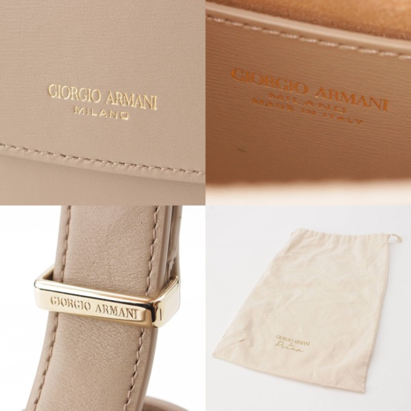 ジョルジオ アルマーニ Giorgio Armani ラ プリマ レザー ショルダーバッグ Y1E138 ベージュ 中古 通販 retro レトロ