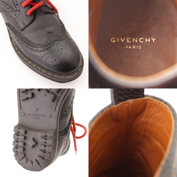 ジバンシー(GIVENCHY) ウィングチップ クロスレースアップ レザー