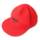 ロゴ フラットバイザー キャップ 帽子 レッド