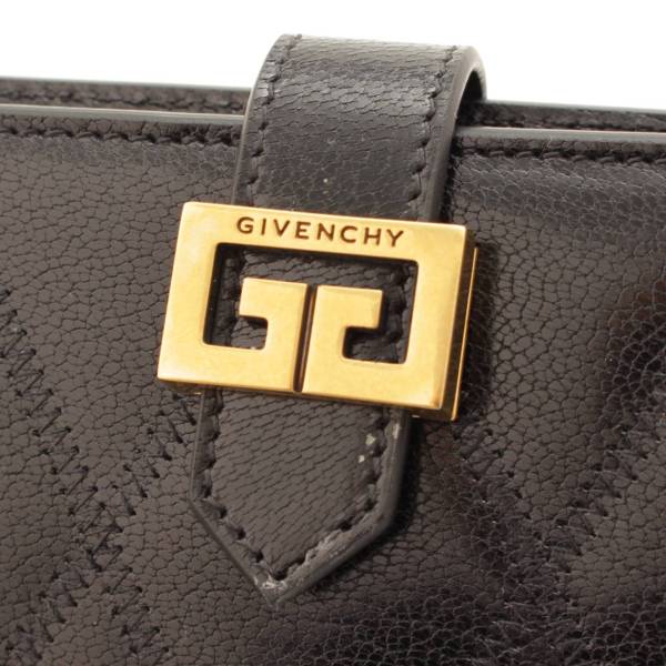 ジバンシー(GIVENCHY) GV3 ダイヤモンドキルトレザー 二つ折り財布 