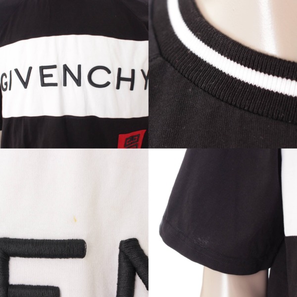 ジバンシー(GIVENCHY) 18AW ロゴ Tシャツ トップス ブラック×ホワイト 