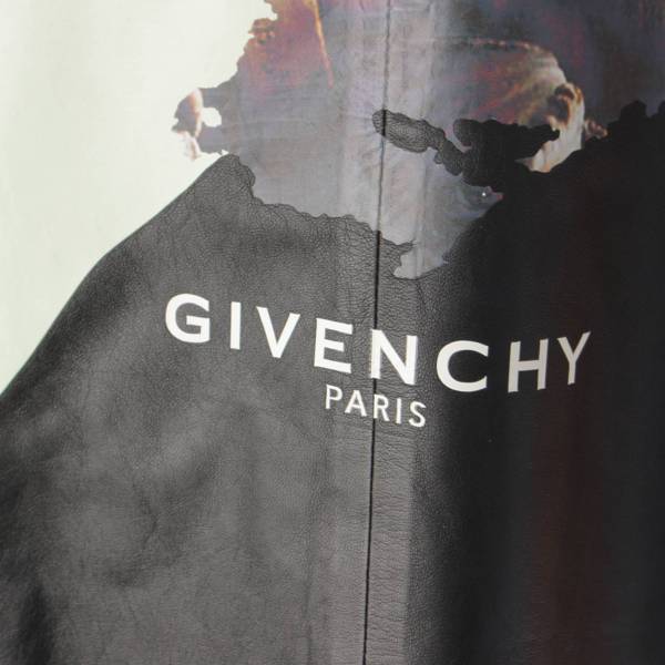 ジバンシィ GIVENCHY 16SS メンズ ラムレザー プリント 半袖 ジップ T