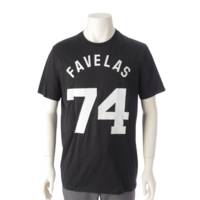 リカルドティッシ期 14SS ナンバリング Tシャツ レザーパッチ FAVELAS ブラック XS