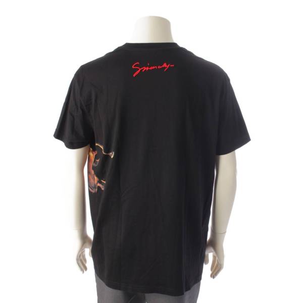 ジバンシィ GIVENCHY メンズ コットン レオ ライオン 半袖 Tシャツ トップス BW70603Z1G ブラック XS 中古 通販 retro  レトロ