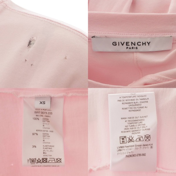 ジバンシー(GIVENCHY) 18SS デストロイ ロゴプリント Tシャツ トップス