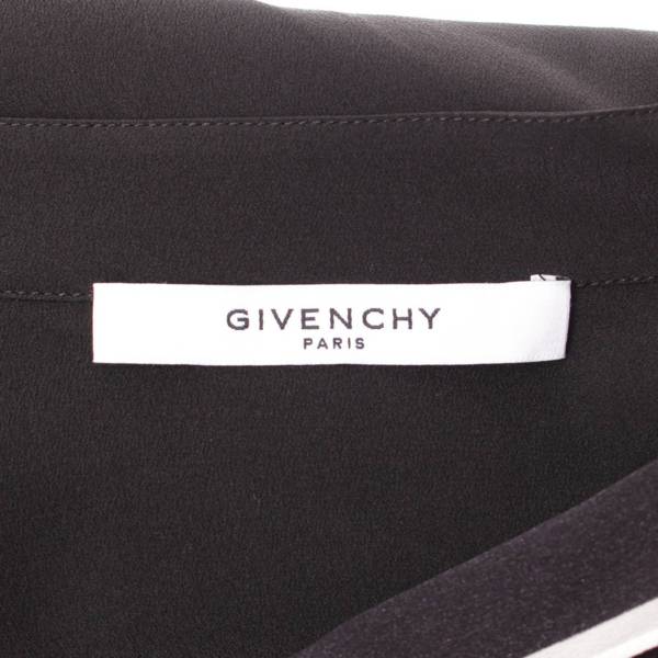 ジバンシー(GIVENCHY ロゴ リボン付 シャツ ブラウス ブラック 36