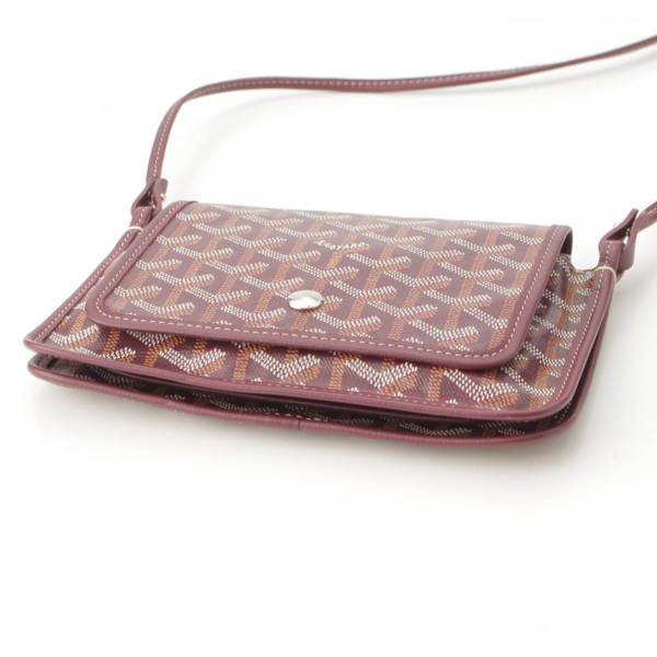 ゴヤール GOYARD PLUMET プリュメ PVC×レザー ショルダーバッグ ポシェット ボルドー 中古 通販 retro レトロ