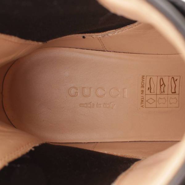 グッチ(Gucci) 19AW クリスタル ベルト付き レザー サイドゴア ブーツ