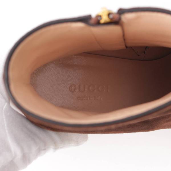 グッチ(Gucci) GGマーモント アンクルブーツ スエード 408210 ブラウン