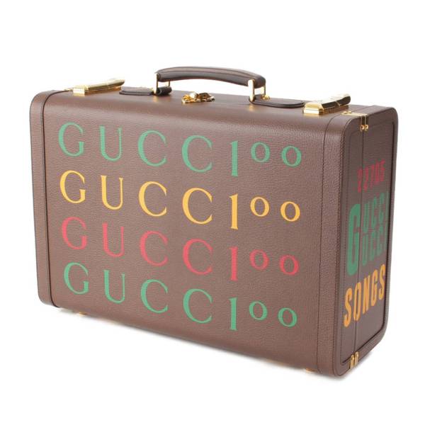 グッチ Gucci 100周年記念コレクション レザー アタッシュ スーツケース トランク 611642 ブラウン 中古 通販 retro レトロ