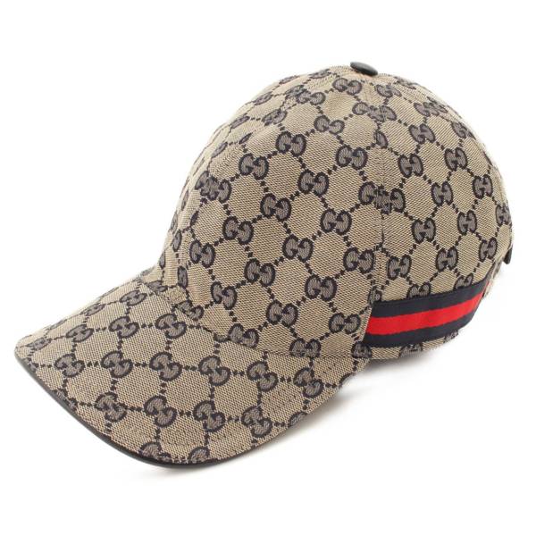 グッチ(Gucci) GGキャンバス ベースボールキャップ 帽子 200035 グレー 