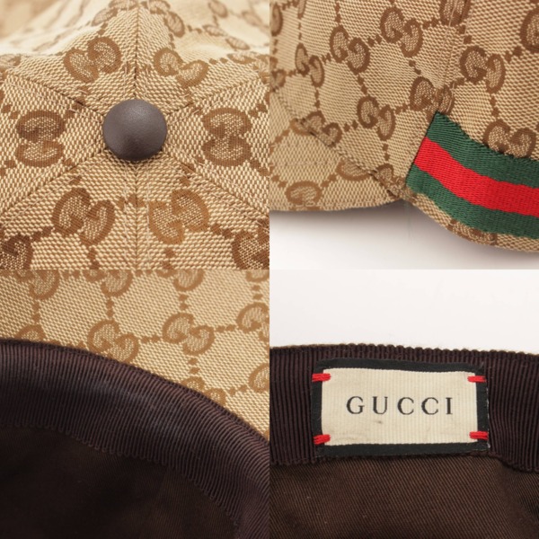 グッチ(Gucci) GGキャンバス 総柄 ベースボールキャップ 帽子 200035